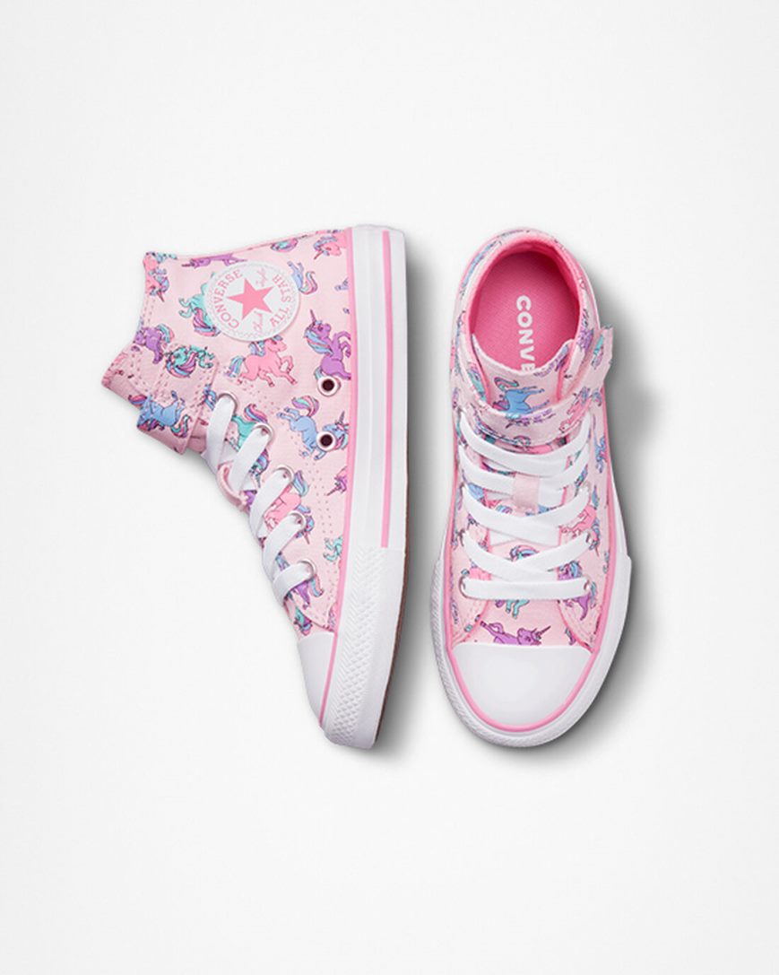 Boys' Converse Chuck Taylor All Star Easy-On Unicorns High Top Shoes Pink / Blue | AU E50C6T